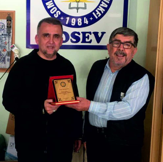 SOSEV’den Mehmet Şen’e Katkılarından Dolayı Şilt